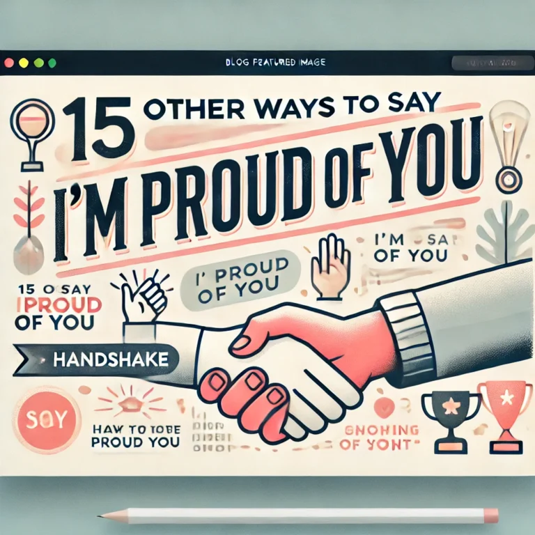 Other ways to say I am Proud of You