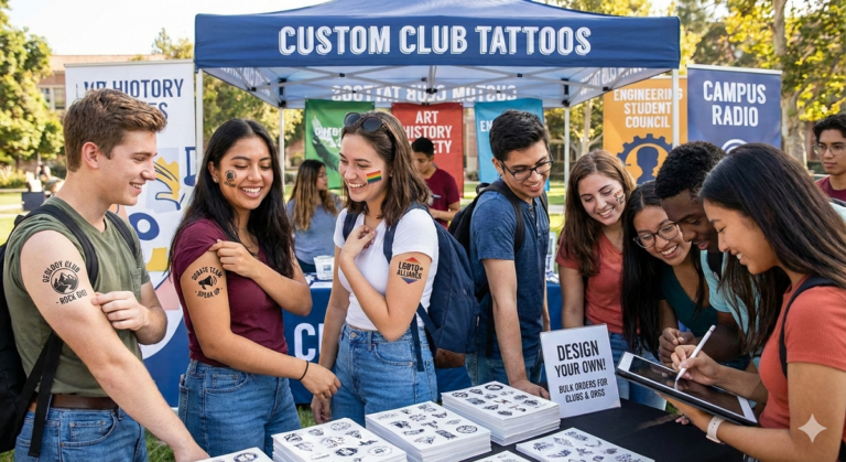 Can Temporary Tattoos Be Customized for Clubs and Student Organizations?