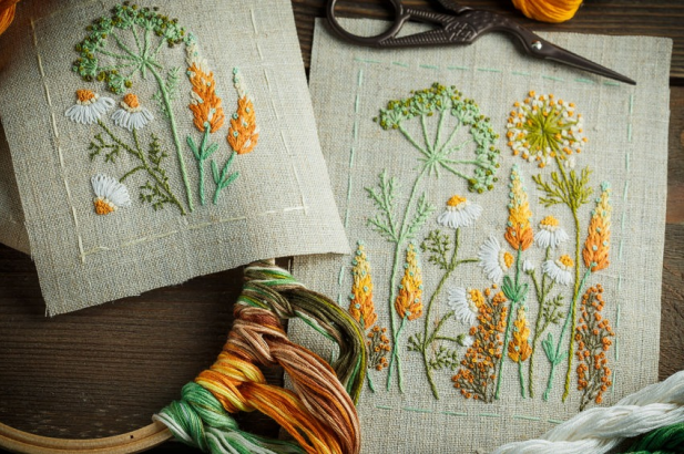 Hand Embroidery Fabric
